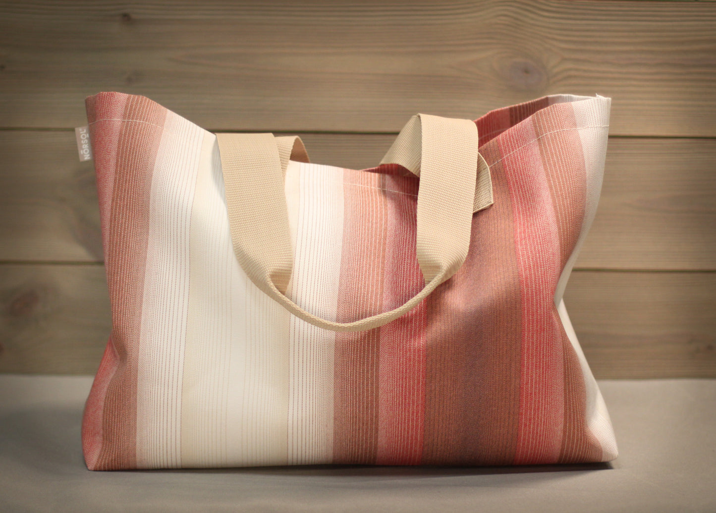Fæbrik x Norsol - Stort handlenett - Rust rød mønstret