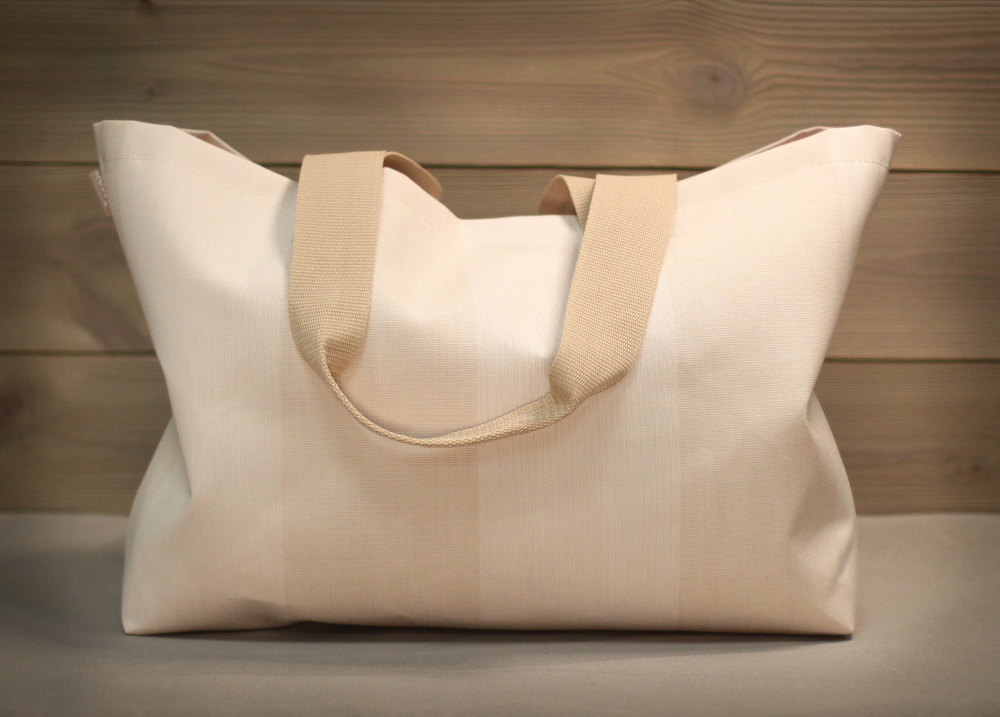 Fæbrik x Norsol - Stort handlenett - Lys beige mønstret