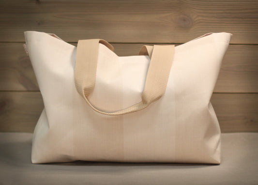 Fæbrik x Norsol - Stort handlenett - Lys beige mønstret